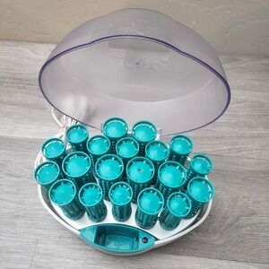 Remington Body Waves H-1080N Heated Curlers Set with 20 Teal Rollers & Case
